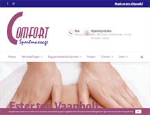 Tablet Screenshot of comfort-sportmassage.nl